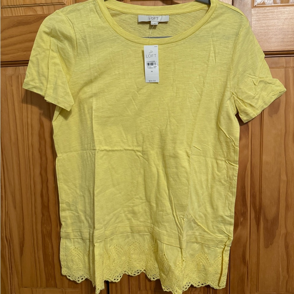 LOFT Sunny Yellow Short Sleeve Tee